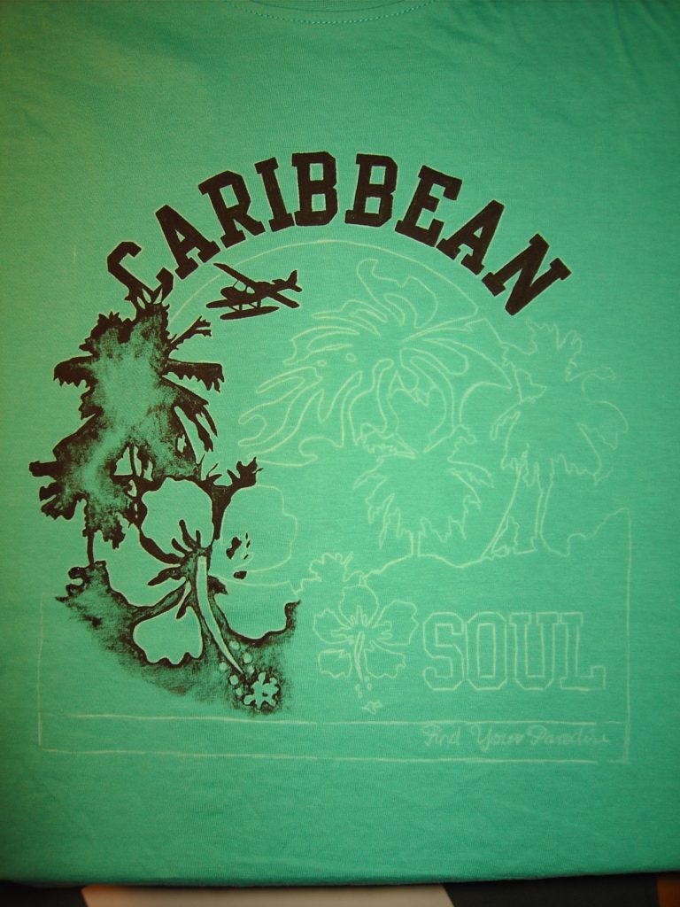 Carribean Soul Shirt - Stoffe bemalen - selbstbemaltes Shirt
