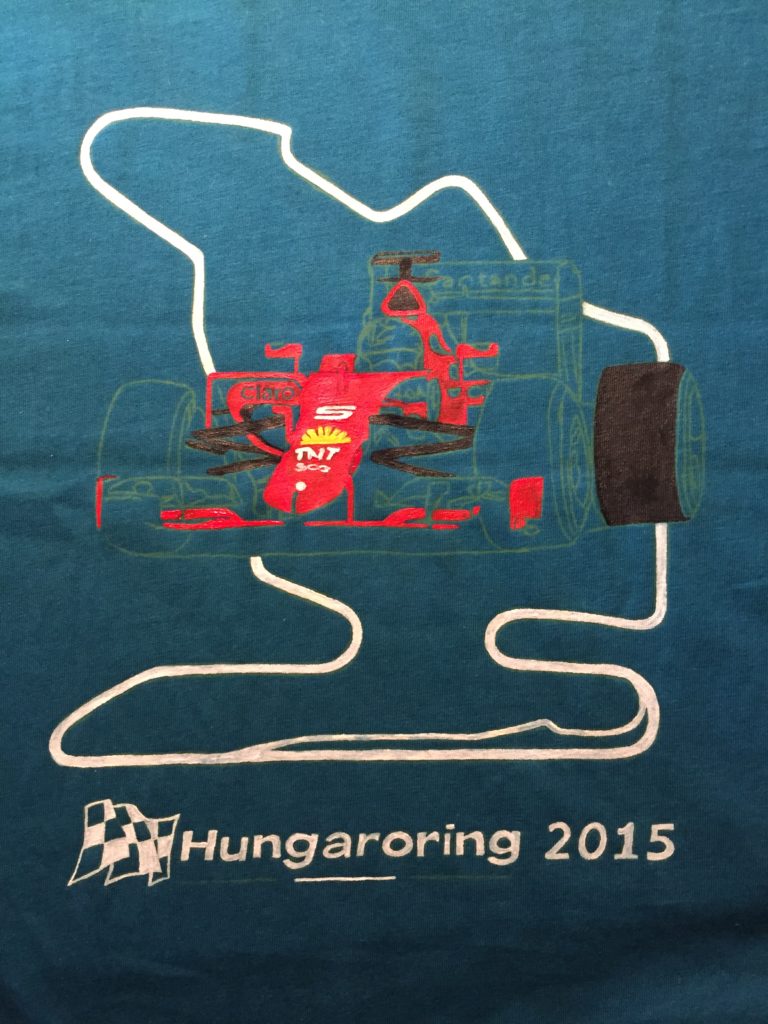 Ferrari Hungaroring 2015 Vettel Sieg - Shirt selbstgemalt