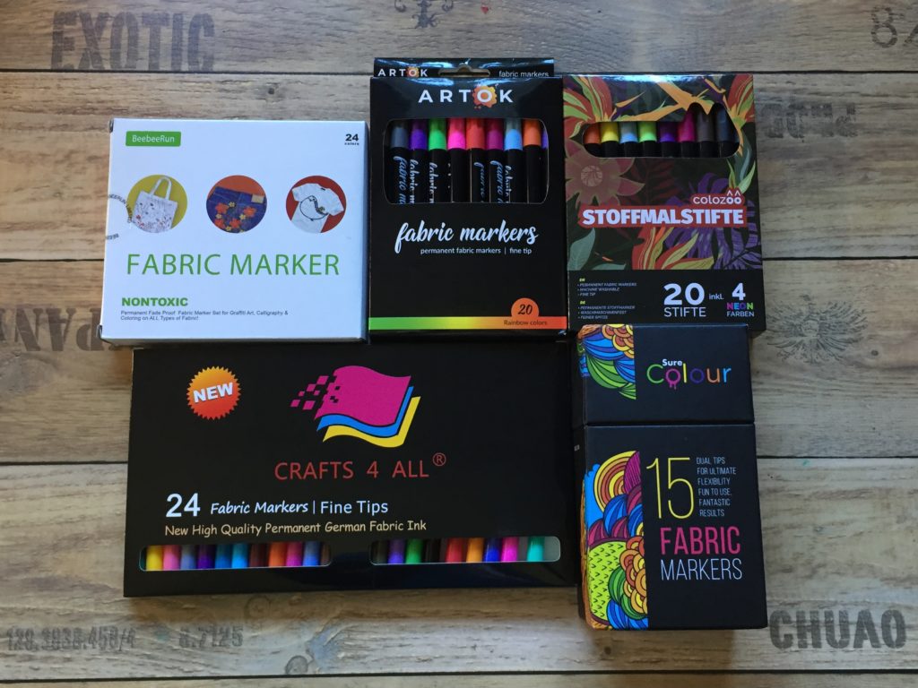 Textilmarker - Textilstifte - Stoffe bemalen mit Stiften