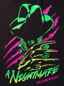 Neon Textil Set von Marabu - Freddy Krueger Motiv - selbstbemaltes Shirt - schwarzes Shirt